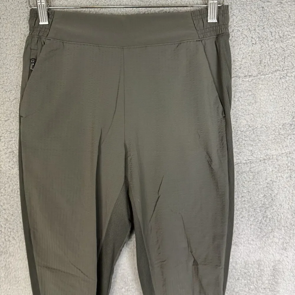 Athleta Pants Womens 2 Green Textured Brooklyn Jogger‎ Stretch Commute Work - Picture 2 of 10